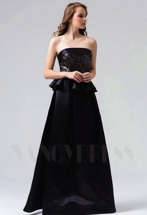 robes de soirée noire long H092