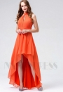 robes soirée orange long H117
