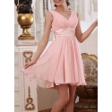 robes de cocktail rose bisque courte