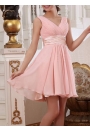 robes de cocktail rose bisque courte D108