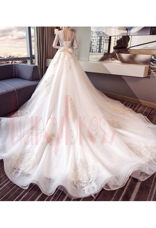 Robe De Mariée Chic à Manches Longues