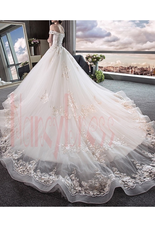 robe mariage HS029 blanc