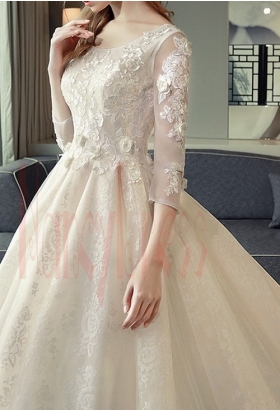 robe mariée HS026 Achampagne pâle