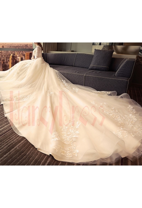 robes de mariée HS024 Achampagne pâle