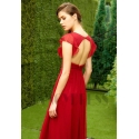 robe de cocktail rouge avec manches