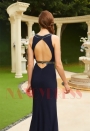 robe de soiree long moulante bleu nuit H128