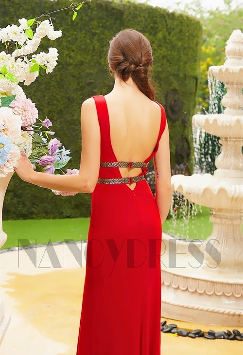 robe de soirée rouge moulante star H132