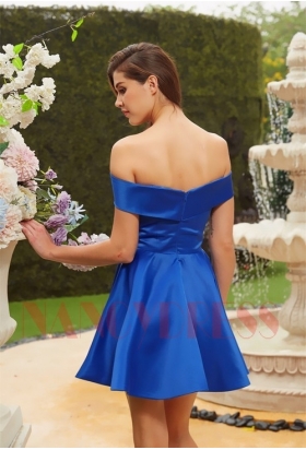 robe de cocktail mariage bleu D111