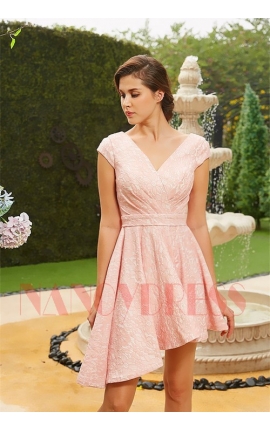 robe de cocktail rose