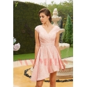 robe de cocktail rose