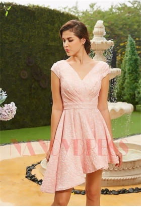 robe de cocktail rose D112