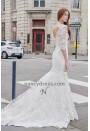 Robe de mariage vintage en dentelle avec manches longues