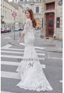 Robe de mariage vintage en dentelle avec manches longues