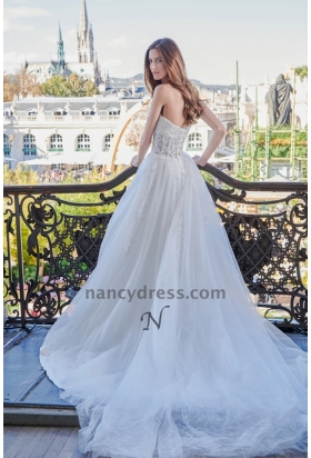 Robe de Mariage Pas Cher Bustier Transparent