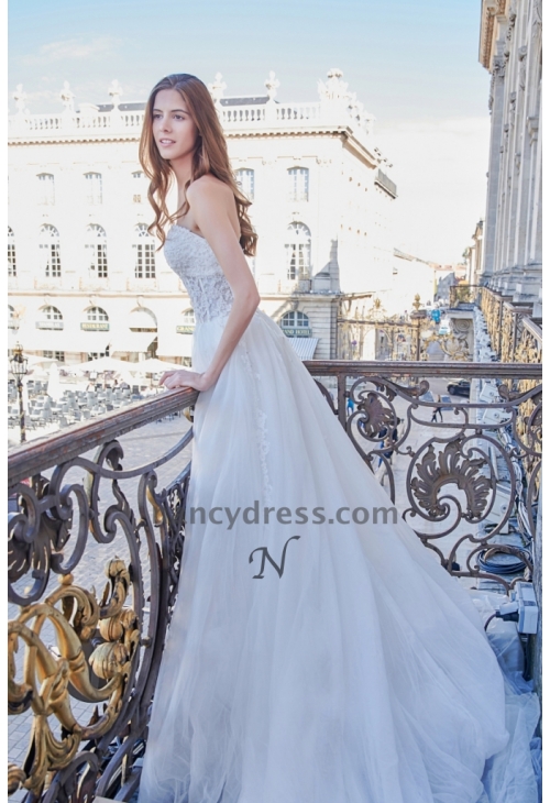 Robe de Mariage Pas Cher Bustier Transparent