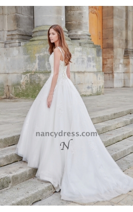 Robe de mariage princesse à bretelles