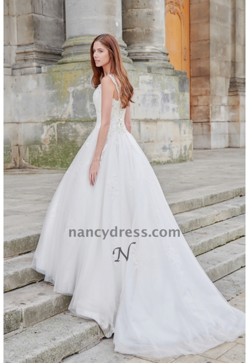 Robe de mariage princesse à bretelles