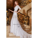 Robe de mariée manche longue avec traîne