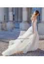 Robe de mariée blanc cassé A-Line avec traîne