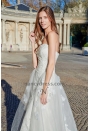 Robe de mariée blanc cassé A-Line avec traîne