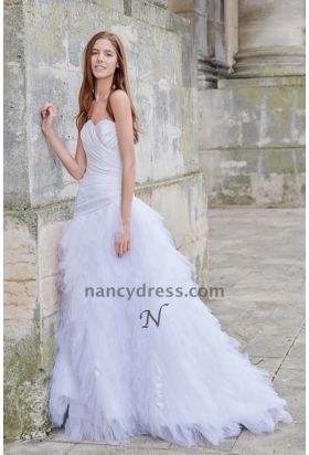 robe mariage sirène tulle bustier en cœur