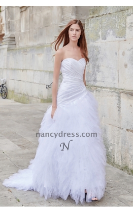 robe mariage sirène tulle bustier en cœur