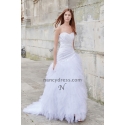 robe mariage sirène tulle bustier en cœur