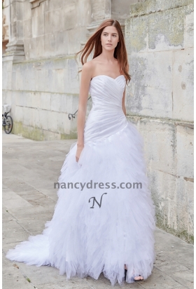 robe mariage sirène tulle bustier en cœur